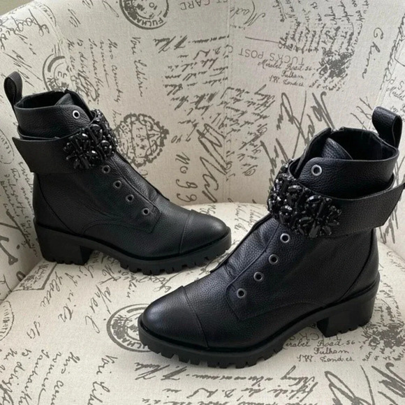 NEW, Karl Lagerfeld Paris, Pippa Lace Up Boot, Black - Picture 5 of 15